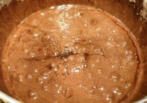 Flour/Cocoa Mixture Beaten in
