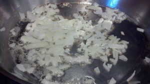 Sautéing Diced Onion 